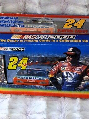 Jeff Gordon NASCAR 2000 Collectible Tin • Two Decks Playing Cards • #24 DuPont